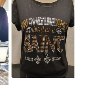 Saint Bling Team Rhinestone Shirt